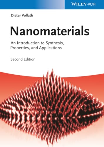 Book cover for “Nanomaterials” showing a red, spiky nanomaterial image.