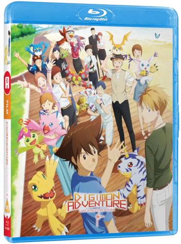 Blu-ray case featuring characters from Digimon Adventure: Last Evolution Kizuna.