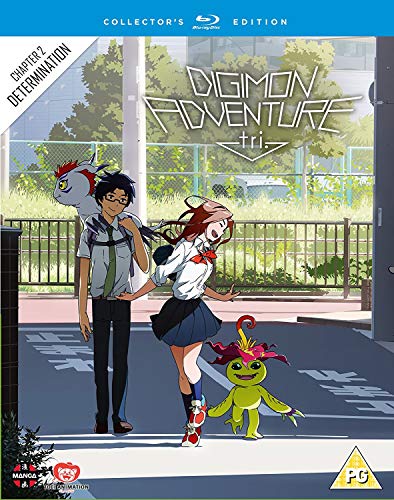 Digimon Adventure Tri Part 2 Blu-ray cover with characters in a school setting.