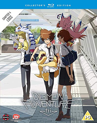 Digimon Adventure Tri Part 4 Blu-ray cover featuring characters in a city.