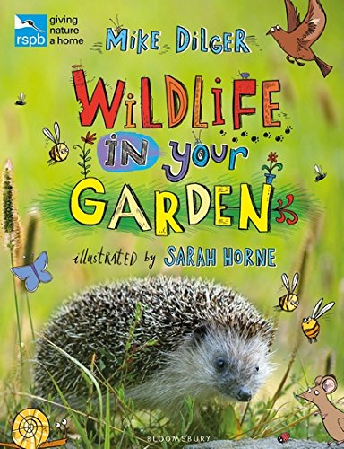 Book cover featuring a hedgehog, insects, and title text on a green background.