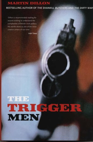 Book cover featuring a handgun, titled “The Trigger Men” in red lettering.