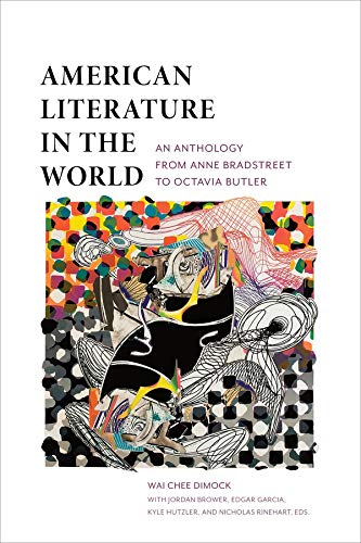 Book cover: "American Literature in the World" with abstract colorful art.