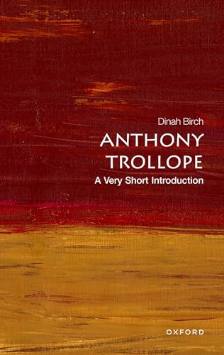 Book cover: "Anthony Trollope: A Very Short Introduction" with red and gold abstract art.