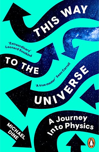 Book cover with white text on dark, space-themed arrows against a bright cyan background.