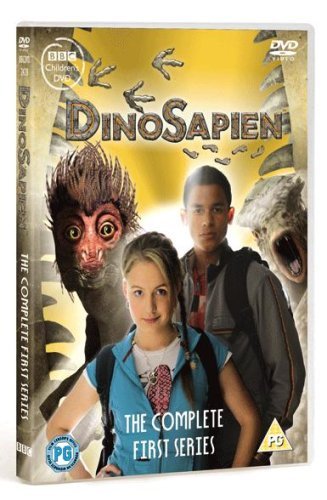 DVD cover for "Dinosapien" featuring children and dinosaur-like creatures.