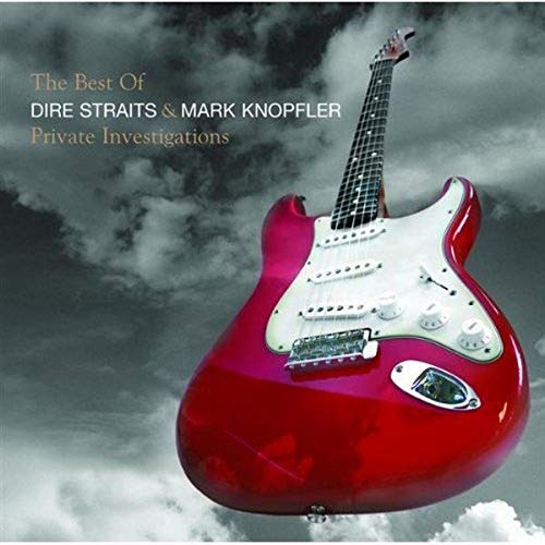 CD cover featuring a red electric guitar against a cloudy sky.