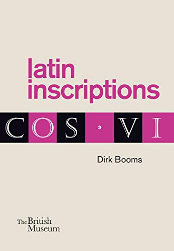Book cover: "Latin Inscriptions" by Dirk Booms, with Roman lettering.