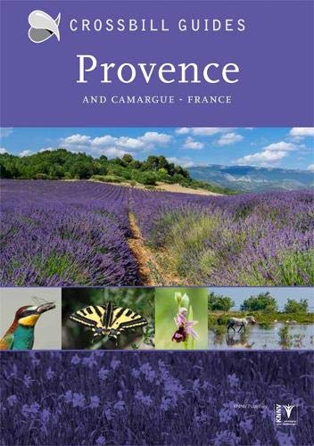 Travel guide cover featuring lavender fields and wildlife of Provence, France.