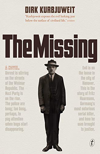 Book cover: Man in a suit and hat, titled "The Missing".