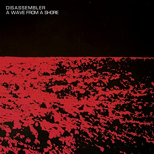Album cover with text Disassembler A Wave From A Shore over a red textured landscape.