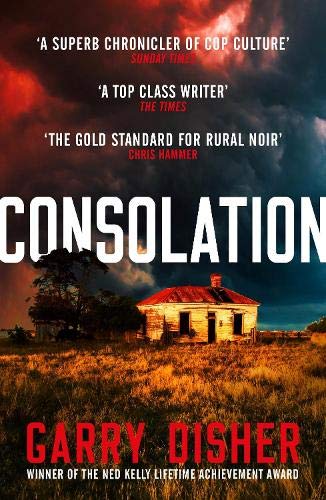 Book cover showing a small house in a field under a dark, stormy sky.
