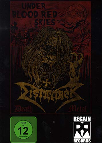 DVD cover for Dismember's "Under Bloodred Skies," featuring a monstrous figure.
