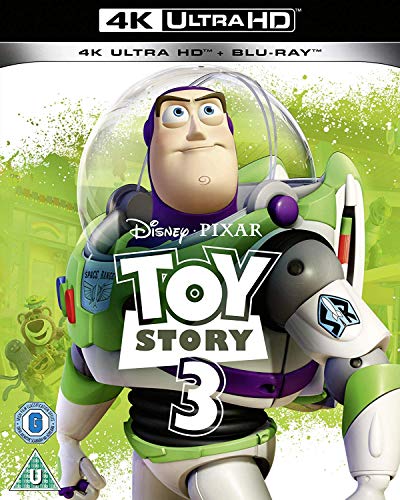 Toy Story 3 Blu-ray cover featuring Buzz Lightyear in a spacesuit.