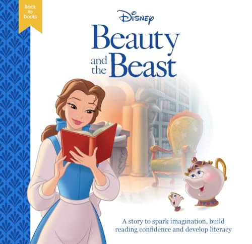Disney’s “Beauty and the Beast” book cover featuring Belle reading.