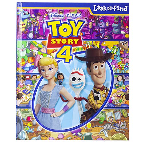 Toy Story 4 activity book cover with Woody, Bo Peep, and Buzz Lightyear.