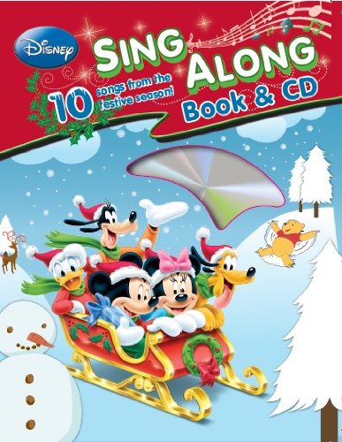 Disney Christmas sing-along book and CD with Mickey, Minnie, and friends.