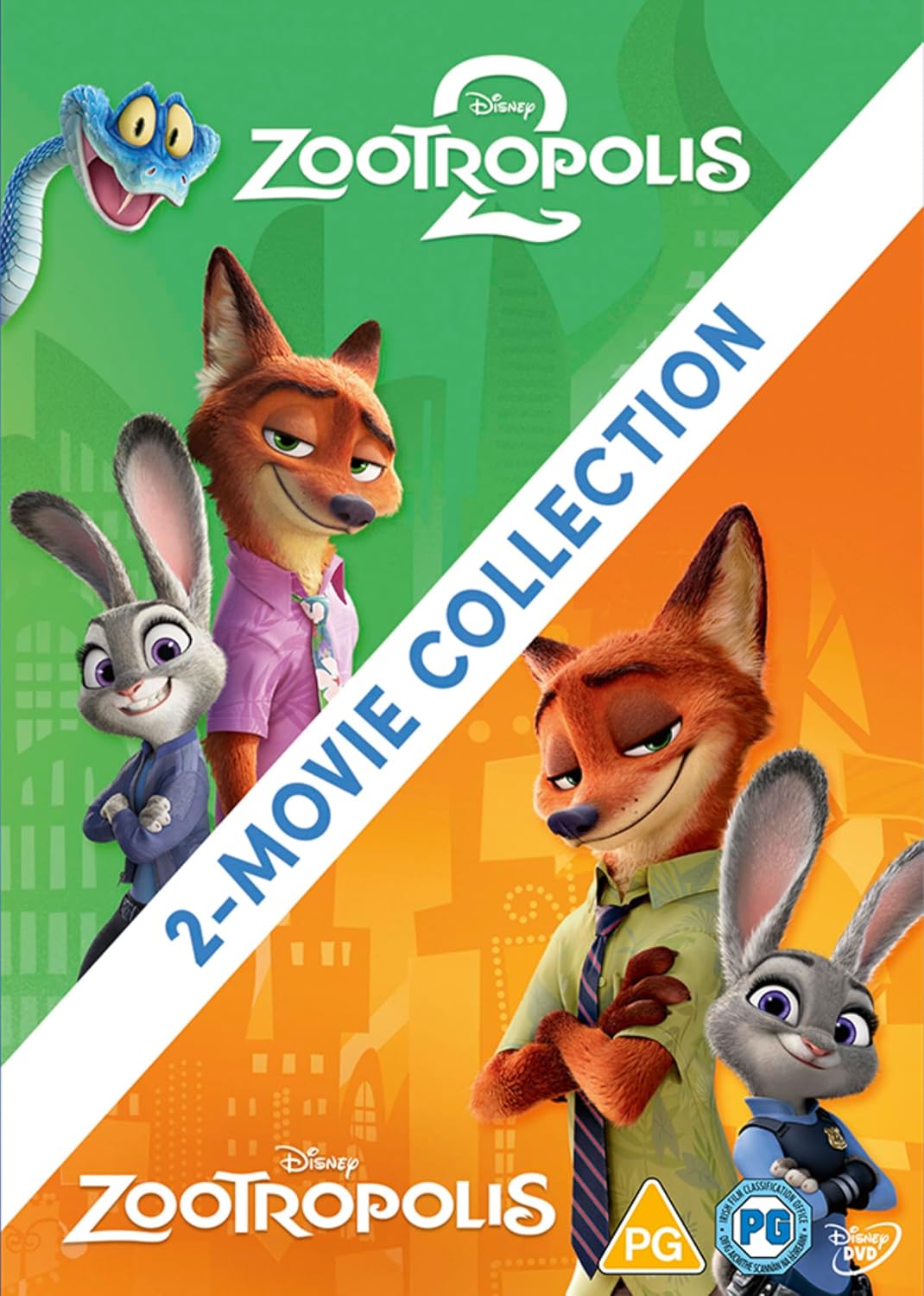 Zootropolis DVD cover featuring Judy Hopps, Nick Wilde, and other characters.