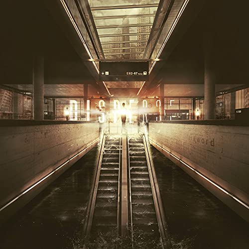 CD cover: Escalator in a modern, brightly lit transit station.