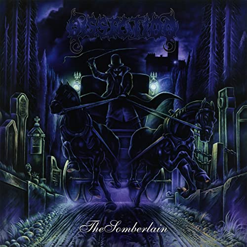 Dark album cover featuring a horse-drawn hearse in a graveyard scene.