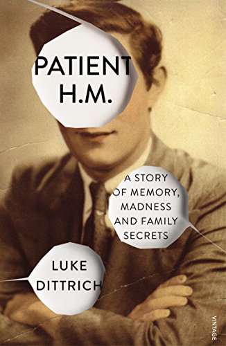 Book cover featuring a vintage portrait of a man, titled “Patient H.M.”