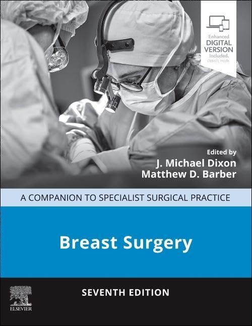 Book cover: "Breast Surgery," depicting a surgeon in an operating room.