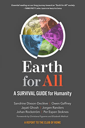 Book cover with a segmented circular graphic and the title Earth for All.