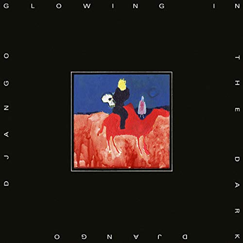Album cover for Django Django’s “Glowing in the Dark” with surreal imagery.