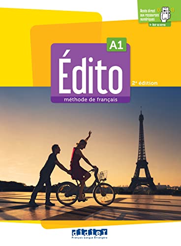 French textbook cover, “Édito 2e edition A1”, with Eiffel Tower image.