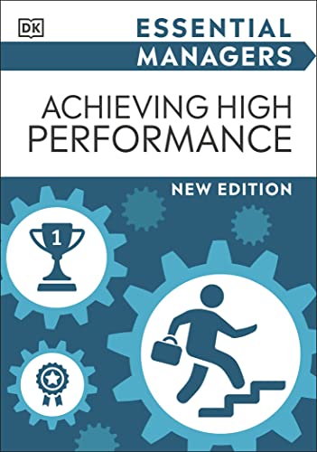 Book cover: "Achieving High Performance" with gears and a person climbing stairs.