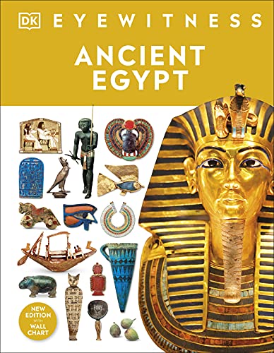 Book cover: "Ancient Egypt" with golden pharaoh mask and artifacts.