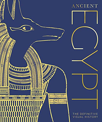 Book cover featuring golden Anubis head and the title "Ancient Egypt.