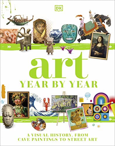 Book cover featuring diverse artworks, titled "Art Year by Year.