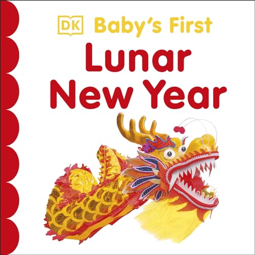 Book cover with red scalloped edge, dragon illustration, and title text.