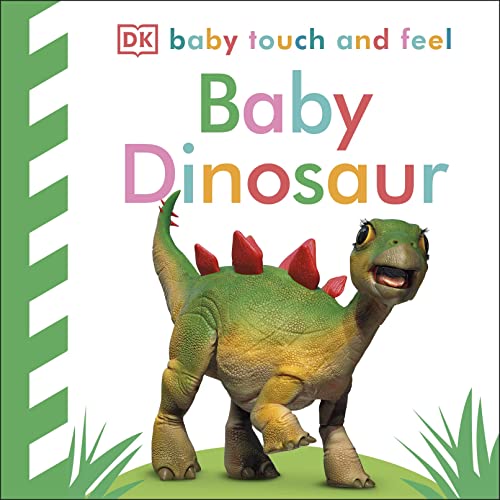 Book cover featuring a green baby dinosaur with red plates on its back.