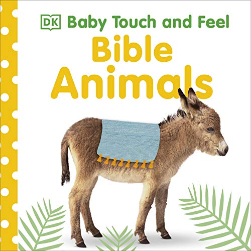 Book cover with a young donkey and textured blue fabric patch.
