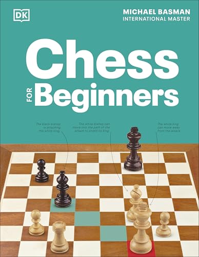 Book cover for Chess for Beginners by Michael Basman showing a chessboard with pieces.