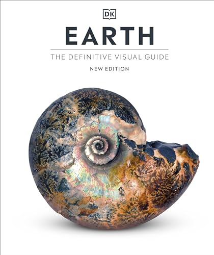 Book cover: “Earth” with a nautilus shell image resembling the planet.
