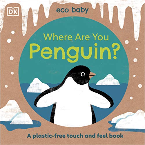 Book cover with a penguin illustration against a teal and white background.