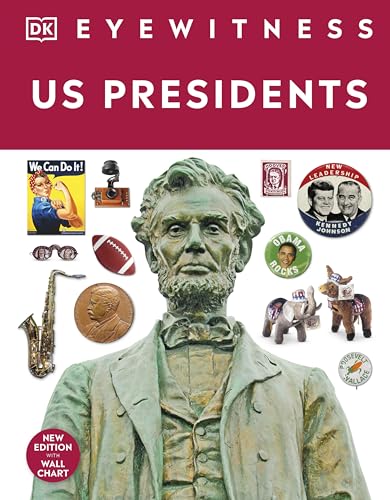 Book cover featuring a bronze bust of Lincoln and presidential artifacts.