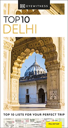 DK Eyewitness Top 10 Delhi travel guide with a mosque image.
