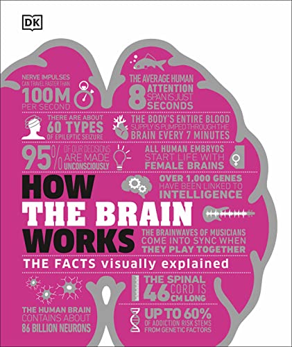 Book cover: colorful brain illustration with facts and statistics.
