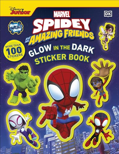 Spidey and His Amazing Friends glow-in-the-dark sticker book cover.