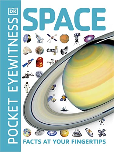 Book cover featuring Saturn and various space-related icons with the title Space.