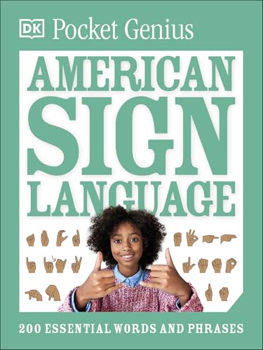 Book cover with a child signing, teaching American Sign Language basics.
