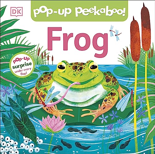 Book cover featuring a green frog with a dragonfly and pond plants.