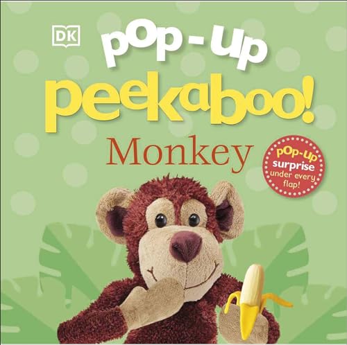 Book cover featuring a fluffy brown monkey peeking from behind leaves.