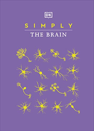 Purple book cover with yellow neuron illustrations and the title "Simply The Brain".