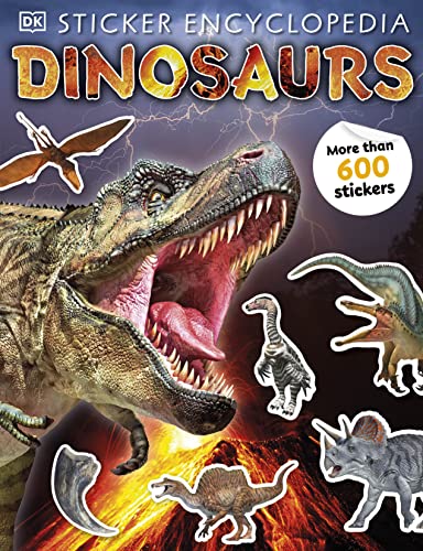 Book cover featuring a roaring T-Rex and various dinosaur illustrations.