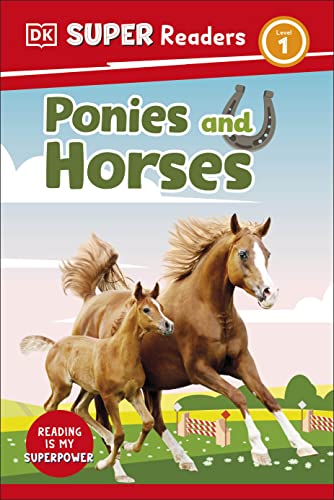 Book cover featuring two running horses and the title "Ponies and Horses".